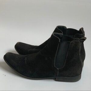 ASOS black suede shoes 10 pullup